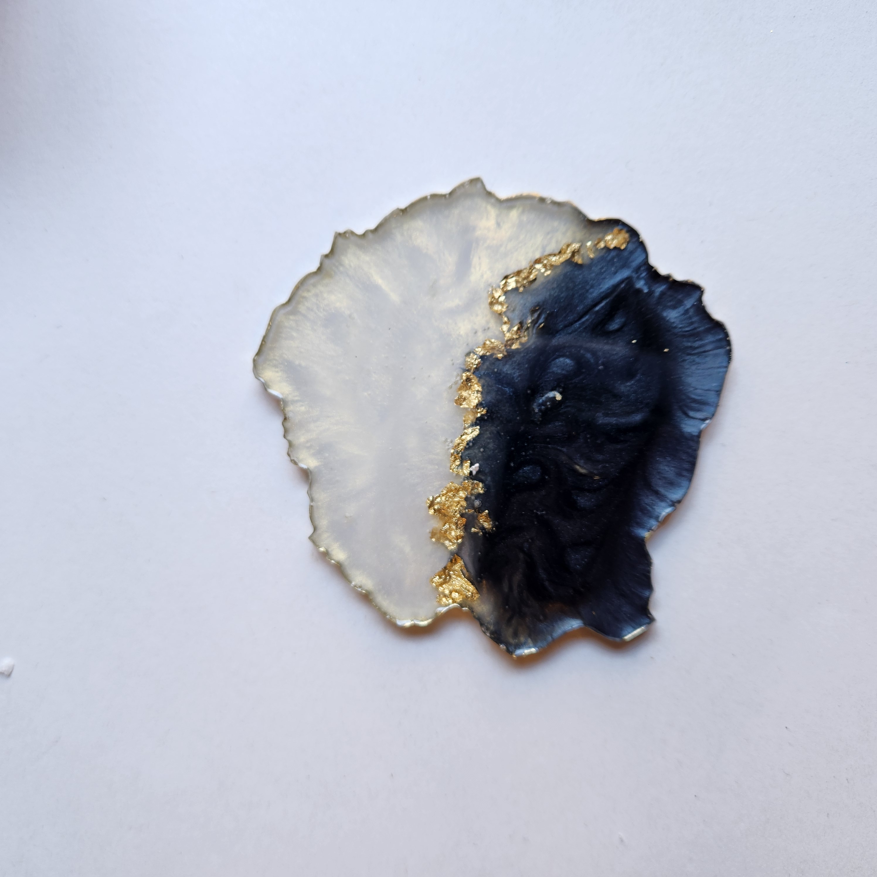 Sleek Black and White Coaster