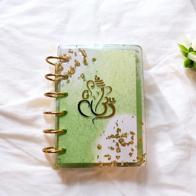 Splendid Green Ganesha A7 Resin Diary